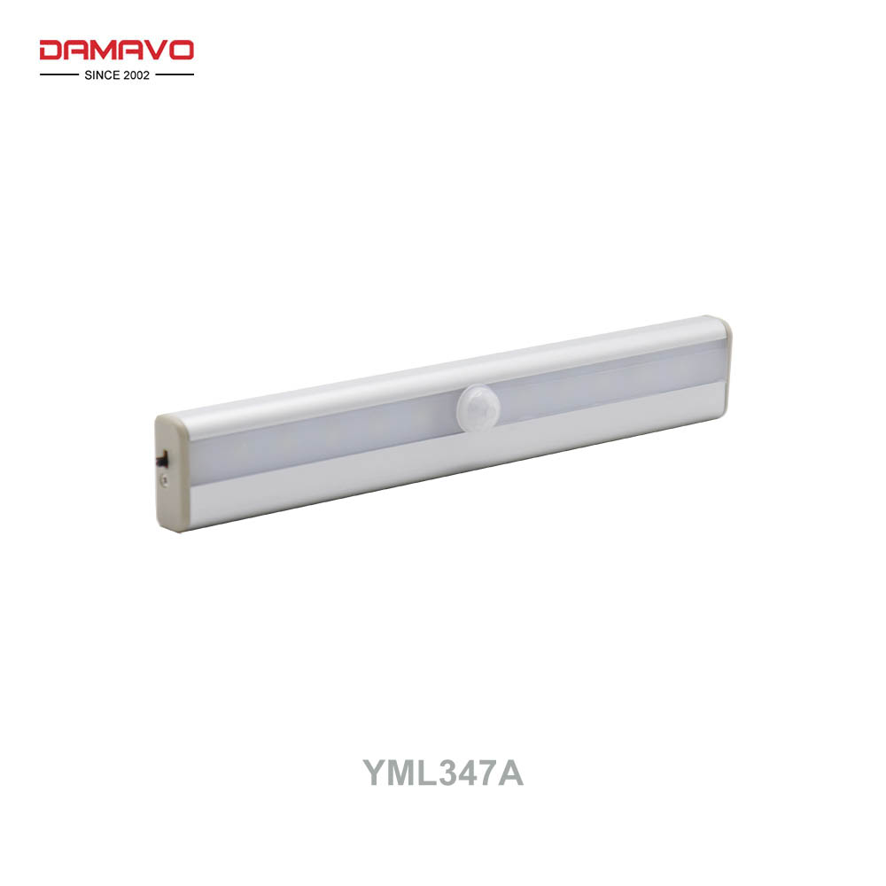 Aluminum Alloy Lithium Battery Wireless Closet LED Strip Motion Sensor Light for Home and Automotive Use